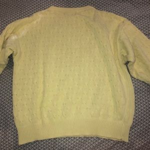 Benetton vintage Yellow Cable Knit Sweater